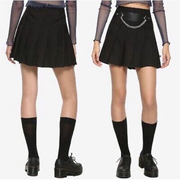 Royal Bones by Daang gothic steampunk XL accordion pleat skirt - Picture 1 of 5